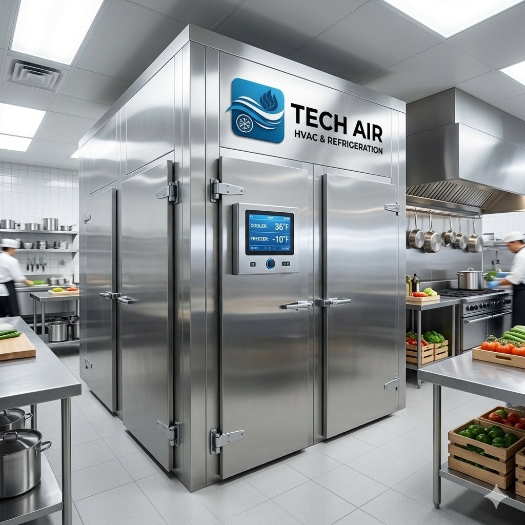 Commercial kitchen refrigeration equipment — the type of system this service covers